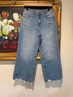 Joe's Jeans Medium Blue Wide-Leg Crop Denim